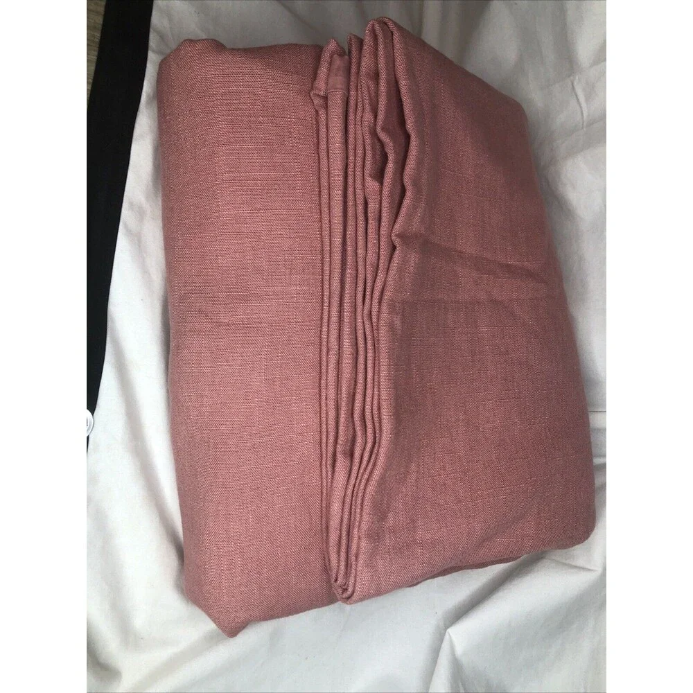 Heavyweight Linen Blend Duvet Cover  - Casaluna KING ROSE NEW!! NO SHAMS - Picture 8 of 11
